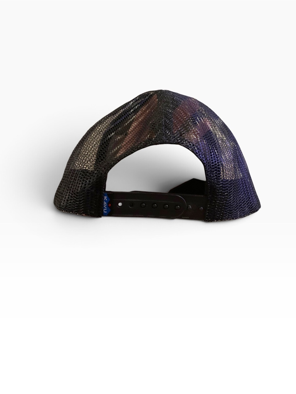 KAVU Brown Mesh Back Trucker Hat Snapback Mountain Logo Cap - Picture 2 of 5